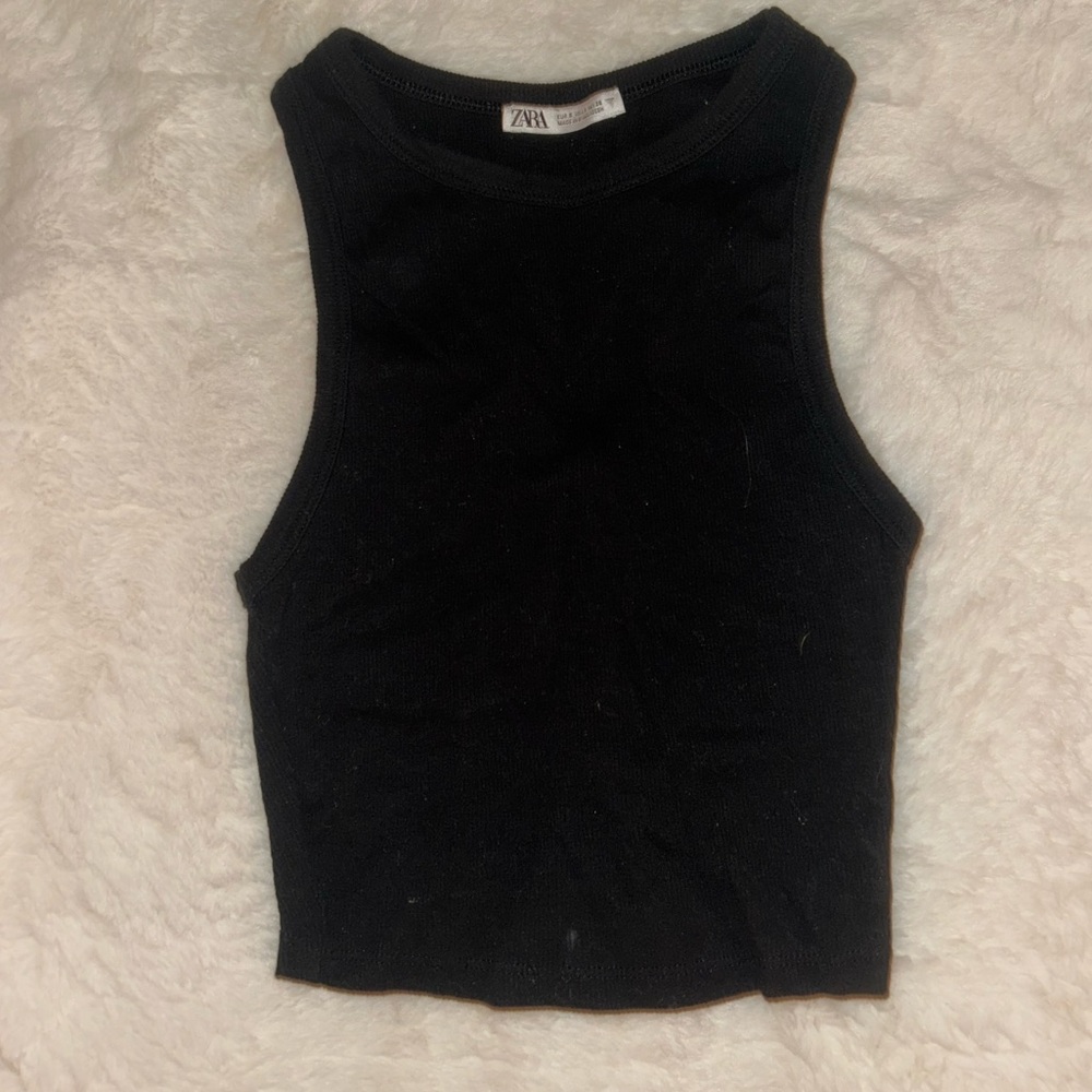 Zara Black Sleeveless Women's Top